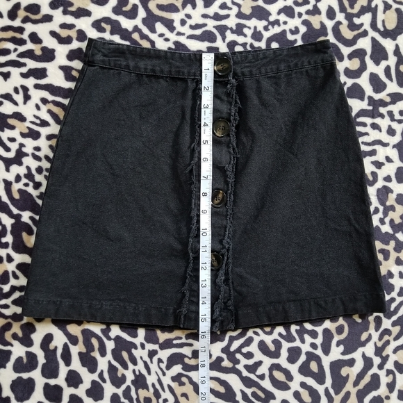 Francesca's Black Jean Skirt - Picture 5 of 9